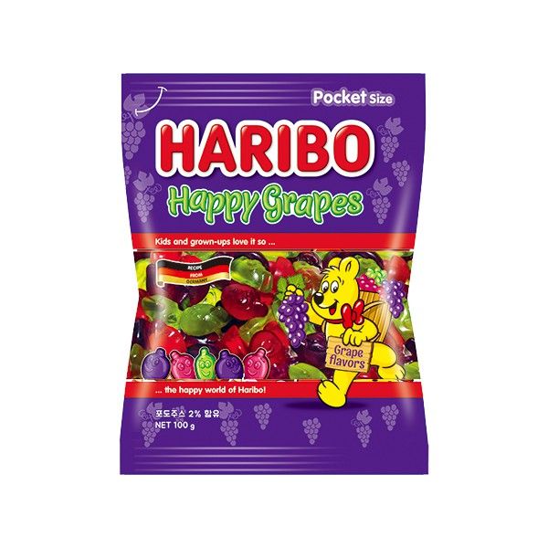 HARIBO 哈瑞寶 Q軟糖(100g) 葡萄風味